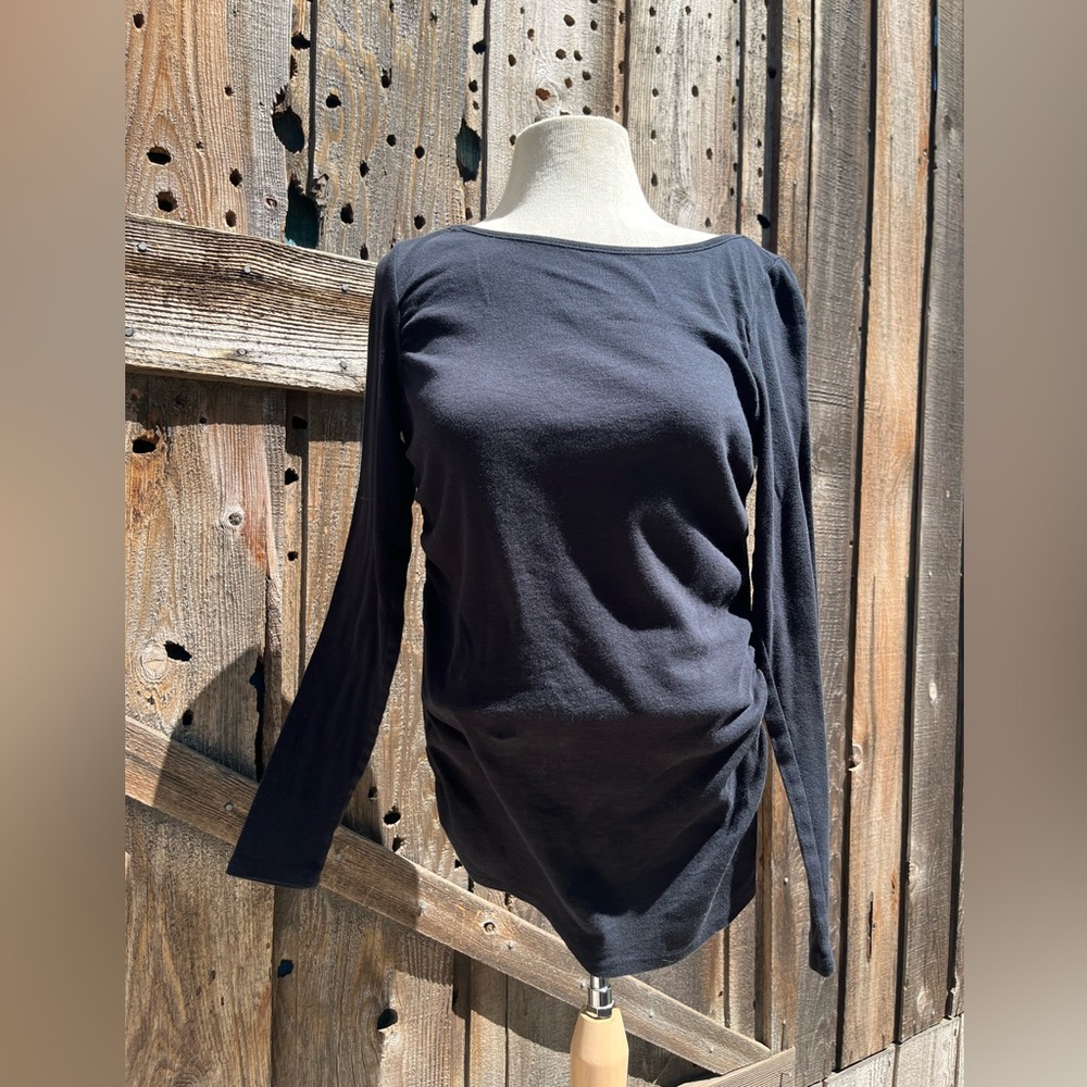 Chaser Women's Shirt Top Size S Black Knit Long Sleeve